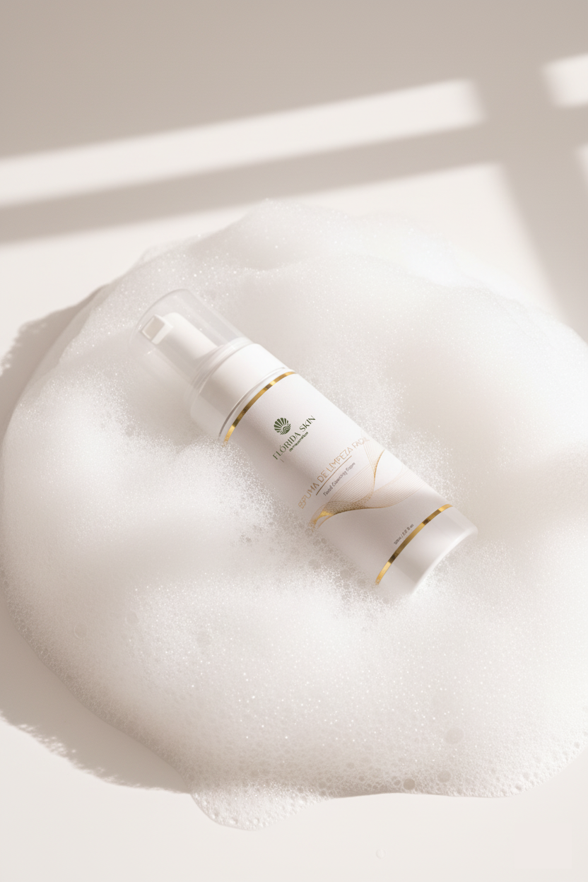 Espuma de limpeza facial