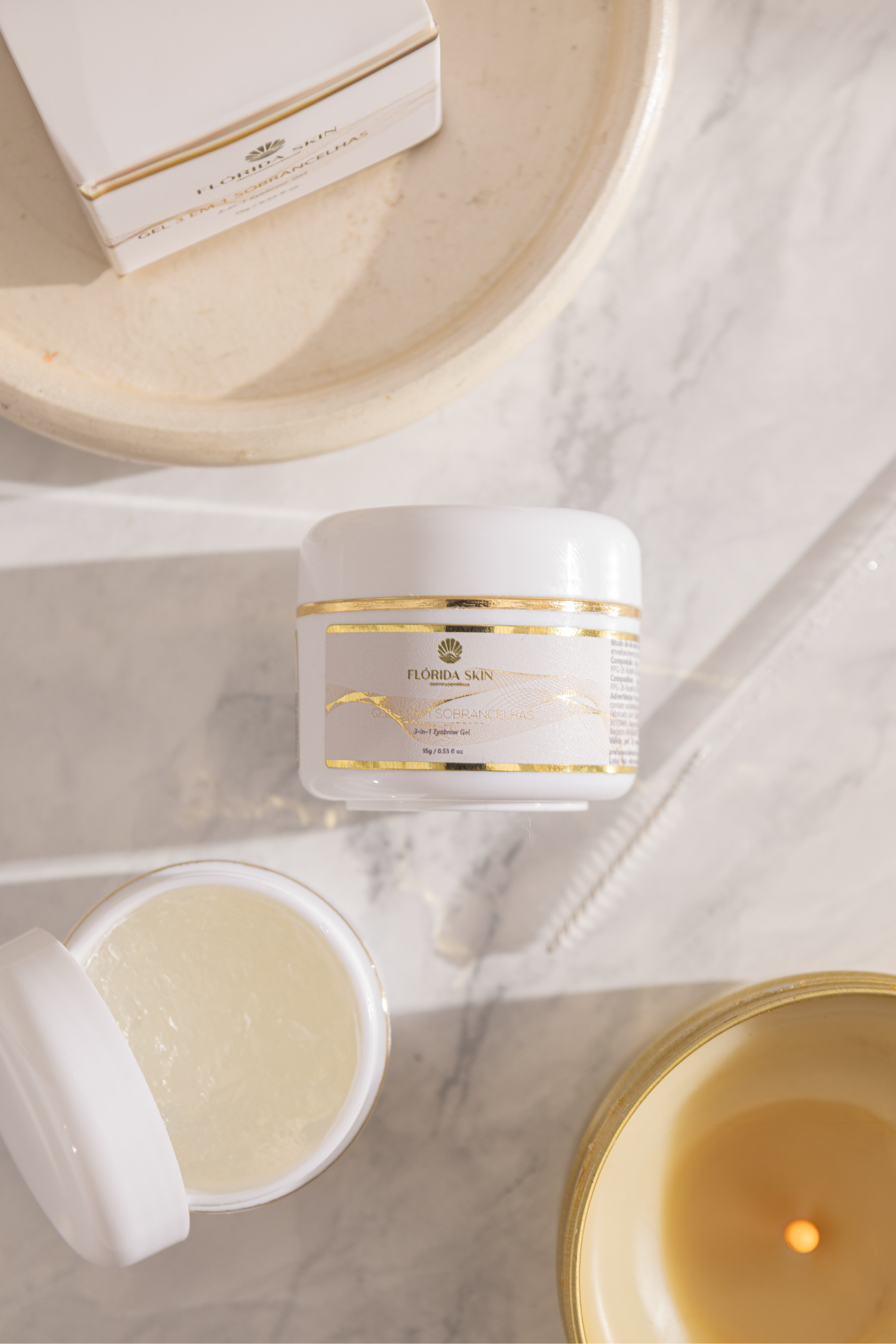 Gel 3 em 1 para sobrancelhas
